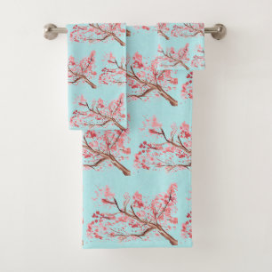 Cherry blossom Sakura Pink Floral Japans Azië Bad Handdoek