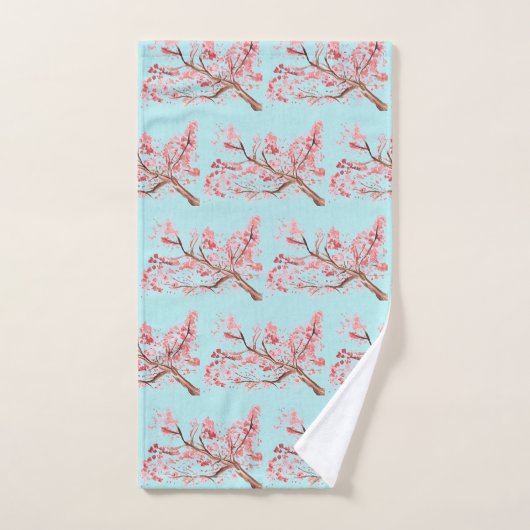 Cherry blossom Sakura Pink Floral Japans Azië Bad Handdoek (Handdoek)