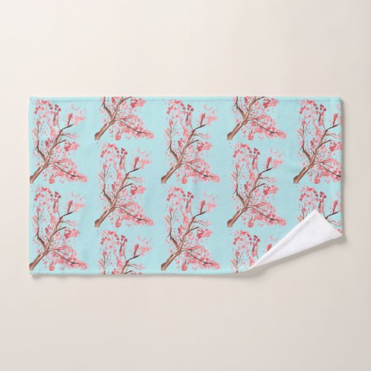 Cherry blossom Sakura Pink Floral Japans Azië Bad Handdoek (Handdoek)