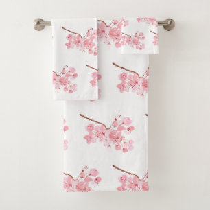 Cherry blossom Sakura Pink Floral Japans Azië Bad Handdoek