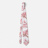 Cherry blossom Sakura Pink Floral Wedding Stropdas (Achterkant)