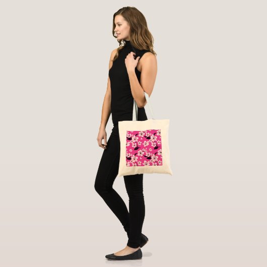 CHERRY BLOSSOM - SAKURA (PINK) TOTE BAG (Voorkant (model))