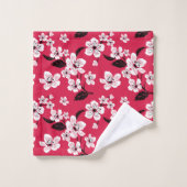 CHERRY BLOSSOM - SAKURA (RED) BATH TOWEL SET BAD HANDDOEK (Wasdoekje)