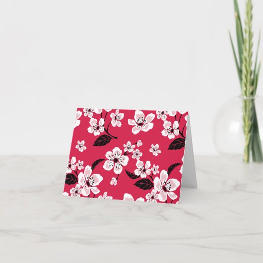 CHERRY BLOSSOM - SAKURA (RED) BEDANKKAART (Voorkant)