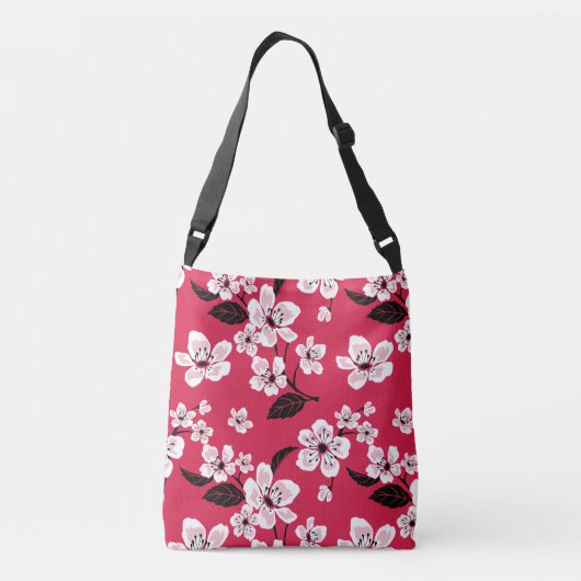 CHERRY BLOSSOM - SAKURA (RED) CROSSBODY TAS (Achterkant)