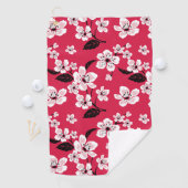 CHERRY BLOSSOM - SAKURA (RED) GOLFHANDDOEK (Insitu)