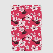 CHERRY BLOSSOM - SAKURA (RED) GOLFHANDDOEK (Voorkant)
