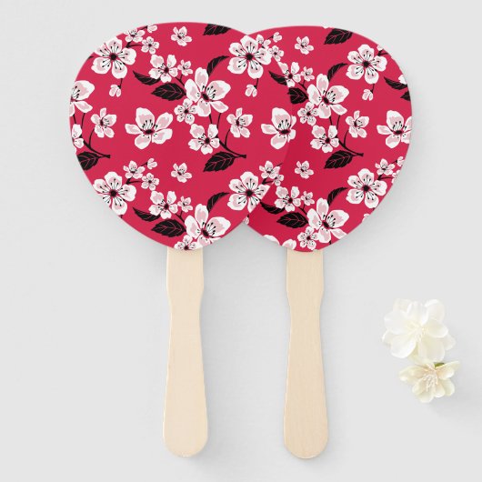CHERRY BLOSSOM - SAKURA (RED) HANDWAAIER (Voorkant en achterkant)