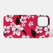 CHERRY BLOSSOM - SAKURA (RED) iPhone HOESJE (Achterkant horizontaal)
