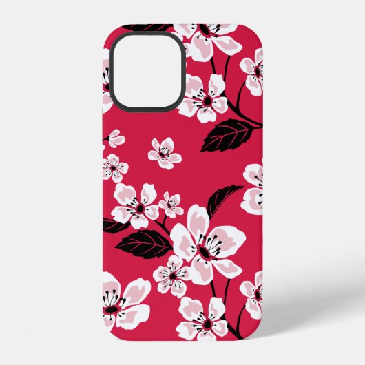 CHERRY BLOSSOM - SAKURA (RED) iPhone HOESJE (Achterkant)