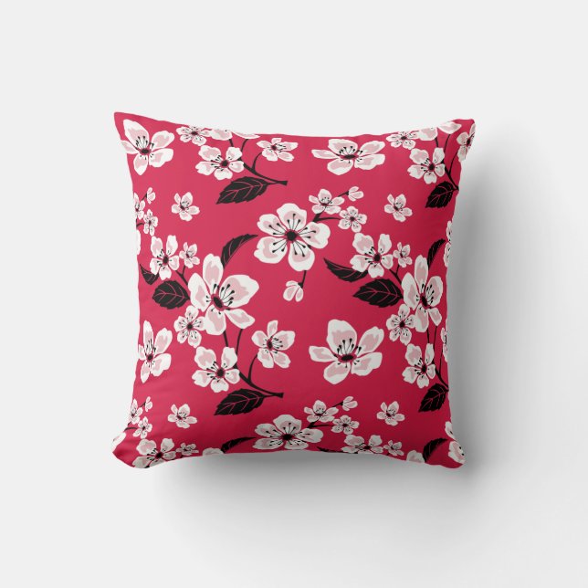 CHERRY BLOSSOM - SAKURA (RED) KUSSEN (Voorkant)