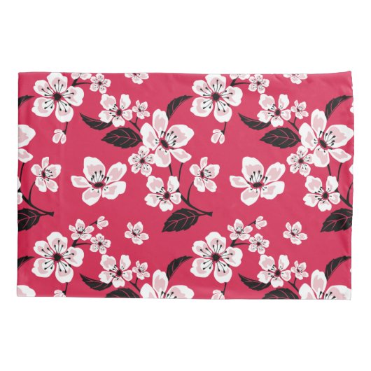 CHERRY BLOSSOM - SAKURA (RED) KUSSENSLOOP (Achterkant-Links)