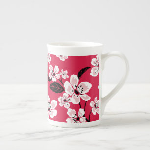 CHERRY BLOSSOM - SAKURA (RED) PORSELEIN KOP