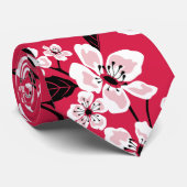CHERRY BLOSSOM - SAKURA (RED) STROPDAS (Opgerold)