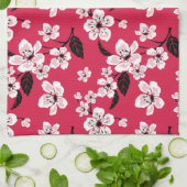 CHERRY BLOSSOM - SAKURA (RED) THEEDOEK (Gevouwen)