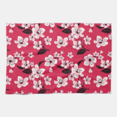 CHERRY BLOSSOM - SAKURA (RED) THEEDOEK (Horizontaal)