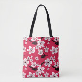 CHERRY BLOSSOM - SAKURA (RED) TOTE BAG (Voorkant)