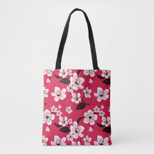 CHERRY BLOSSOM - SAKURA (RED) TOTE BAG