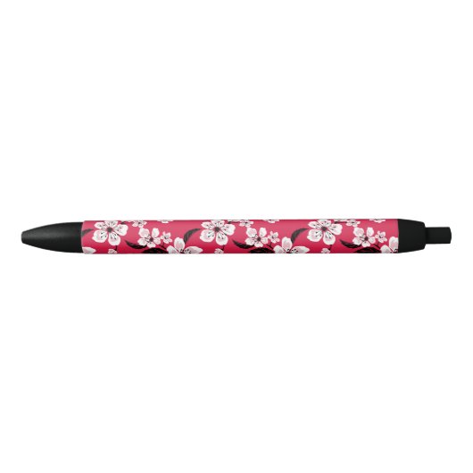CHERRY BLOSSOM - SAKURA (RED) ZWARTE INKT PEN (Voorkant)
