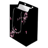 Cherry Blossom, Sakura, roze bloemen, Floral Medium Cadeauzakje (Voorkant Gekanteld)