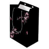 Cherry Blossom, Sakura, roze bloemen, Floral Medium Cadeauzakje (Achterkant Gekanteld)