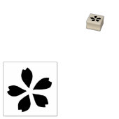 Cherry Blossom Sakura Single Flower 01. Rubberstempel (Gestempeld)