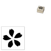 Cherry Blossom Sakura Single Flower 03. Rubberstempel (Gestempeld)