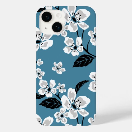 CHERRY BLOSSOM - SAKURA (SMOKY BLUE) Case-Mate iPhone CASE (Achterkant)
