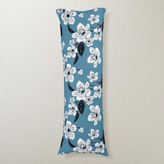 CHERRY BLOSSOM - SAKURA (SMOKY BLUE) LICHAAMSKUSSEN (Voorkant Verticaal)