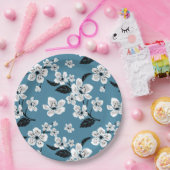 CHERRY BLOSSOM - SAKURA (SMOKY BLUE) PAPIEREN BORDJE (Feest)