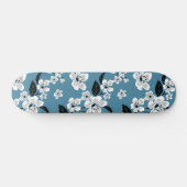CHERRY BLOSSOM - SAKURA (SMOKY BLUE) PERSOONLIJK SKATEBOARD (Horizontaal)