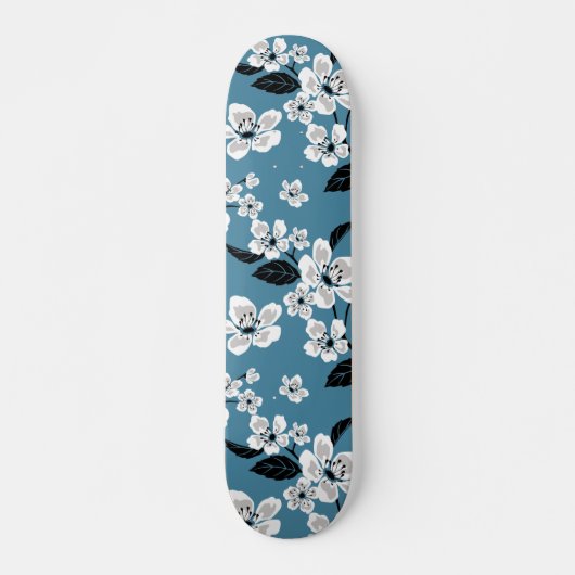 CHERRY BLOSSOM - SAKURA (SMOKY BLUE) PERSOONLIJK SKATEBOARD (Voorkant)