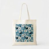 CHERRY BLOSSOM - SAKURA (SMOKY BLUE) TOTE BAG (Voorkant)