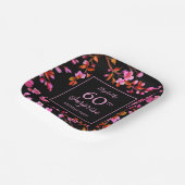 Cherry Blossom Sakura Surprise Zwart Verjaardag Papieren Bordje (Gebogen)