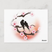 Cherry Blossom Sakura Table Number Card Briefkaart (Achterkant)
