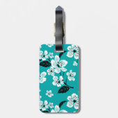 CHERRY BLOSSOM - SAKURA (TEAL) BAGAGELABEL (Achterkant verticaal)