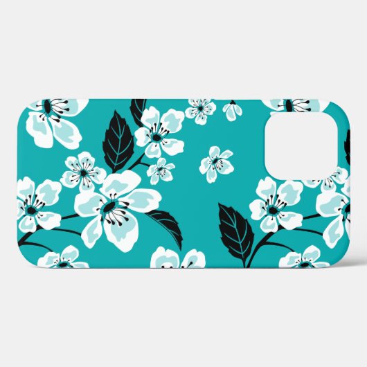 CHERRY BLOSSOM - SAKURA (TEAL) Case-Mate iPhone CASE (Achterkant (horizontaal))