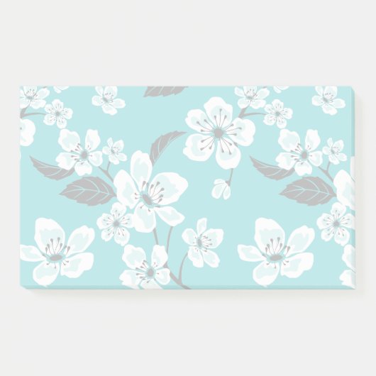 CHERRY BLOSSOM - SAKURA (TEAL) POST-IT® NOTES (Voorkant)