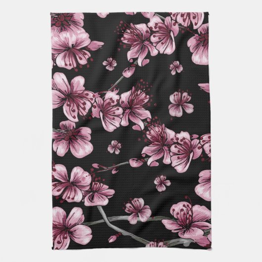 Cherry Blossom Sakura Theedoek (Verticaal)