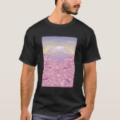 Cherry Blossom Sakura Tree Mt Fuji Japan T-shirt (Voorkant)