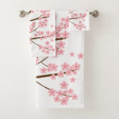 Cherry Blossom Sakura Tree Pink Flowers Bad Handdoek (Insitu)