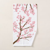  Cherry Blossom Sakura Tree Pink Flowers Bad Handdoek (Handdoek)