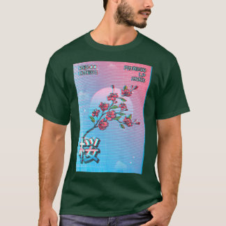 Cherry Blossom Sakura Tree Retro T-shirt