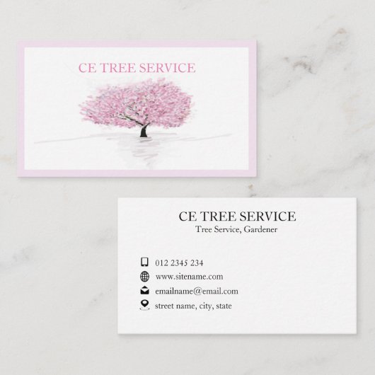 Cherry Blossom Sakura Visitekaartje (Voorkant / Achterkant)