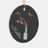 Cherry Blossom sakura waterverf art Keramisch Ornament (Rechts)