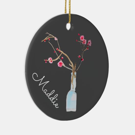 Cherry Blossom sakura waterverf art Keramisch Ornament (Rechts)