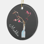 Cherry Blossom sakura waterverf art Keramisch Ornament (Links)