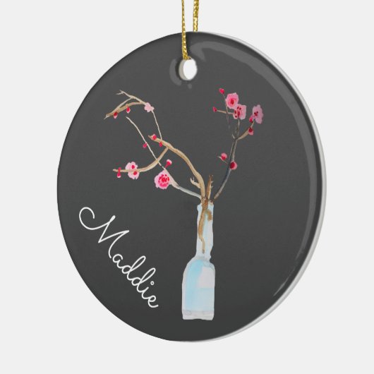 Cherry Blossom sakura waterverf art Keramisch Ornament (Links)