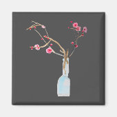 Cherry Blossom sakura waterverf art Magneet (Voorkant)