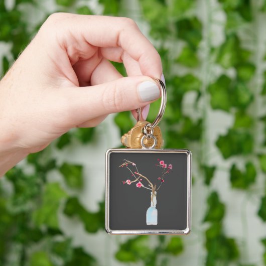 Cherry Blossom sakura waterverf art Sleutelhanger (Hand)